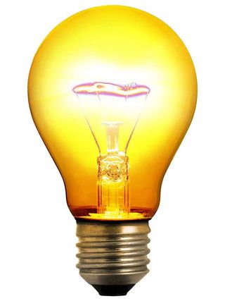 a bright light bulb