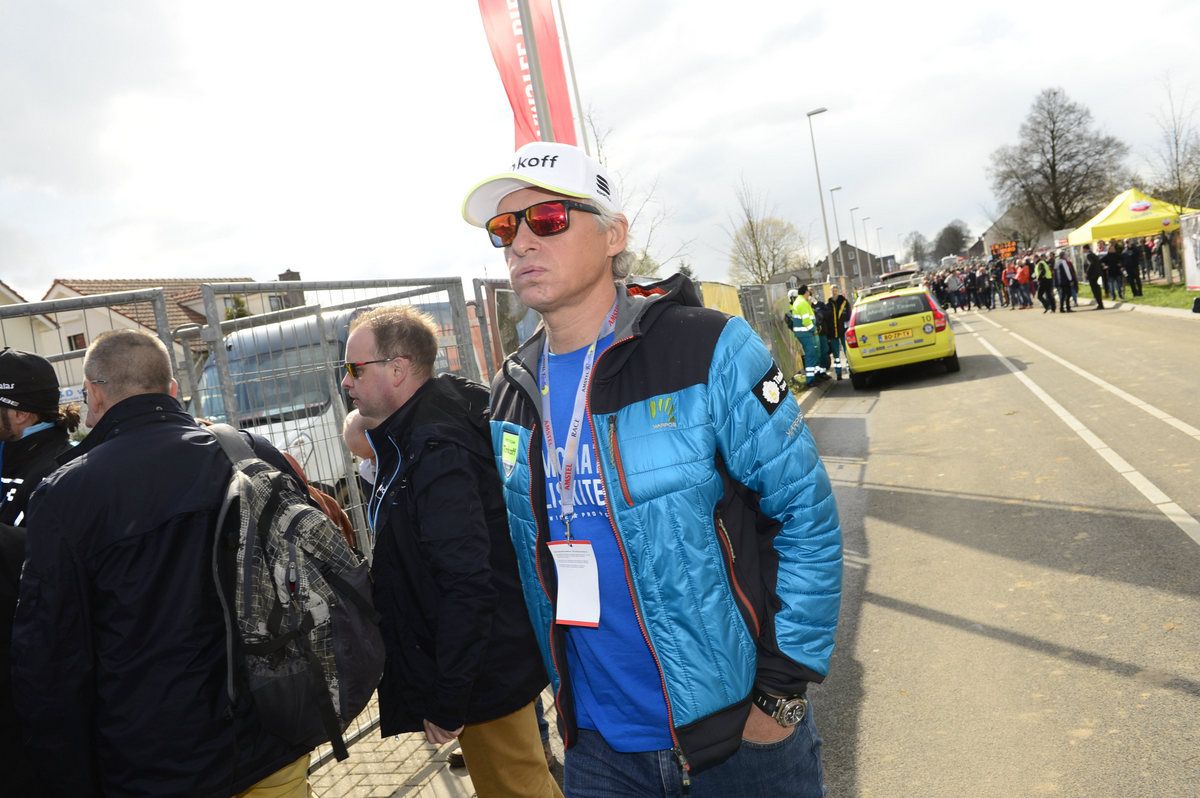 Tinkoff team boss Oleg Tinkov was at the race today
