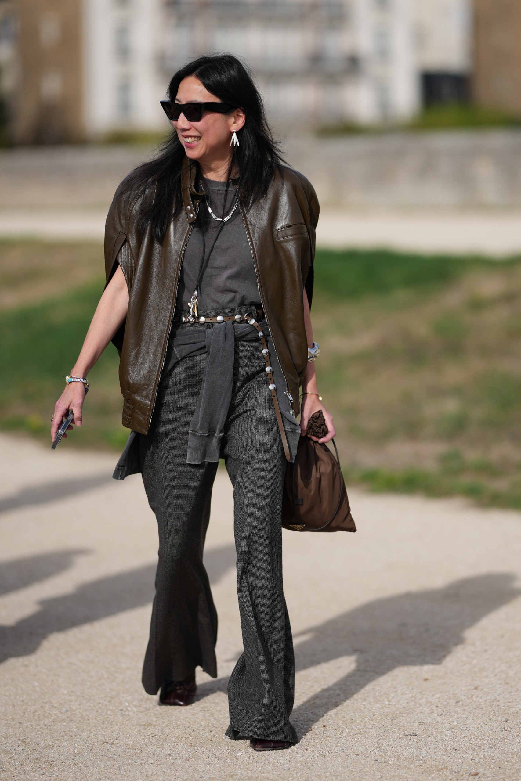 French girls wearing daring pants at Paris Fashion Week Spring/Summer 2027