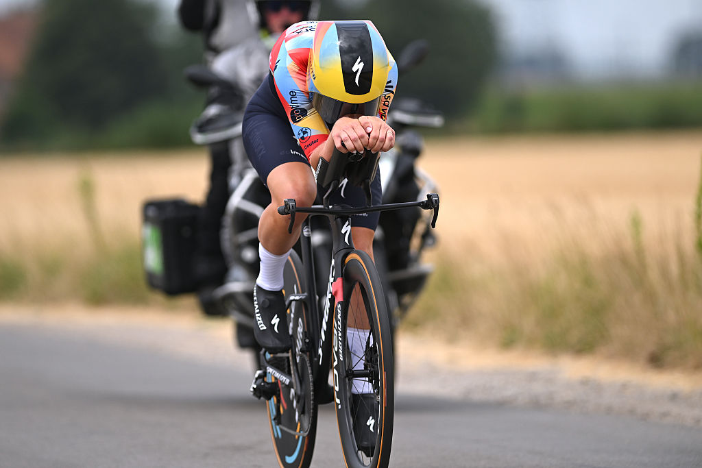 Lotte Kopecky (SD Worx - Protime) during stage 3a of the 2026 Baloise Ladies Tour in Maaseik, Belgium. (Photo by Luc Claessen/Getty Images)