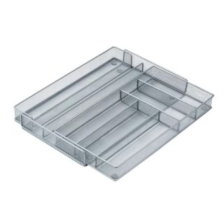 A mesh kitchen drawer divider