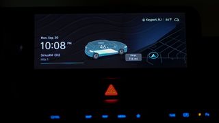 2024 Hyundai Ioniq 5 Limited AWD dashboard showing its range..