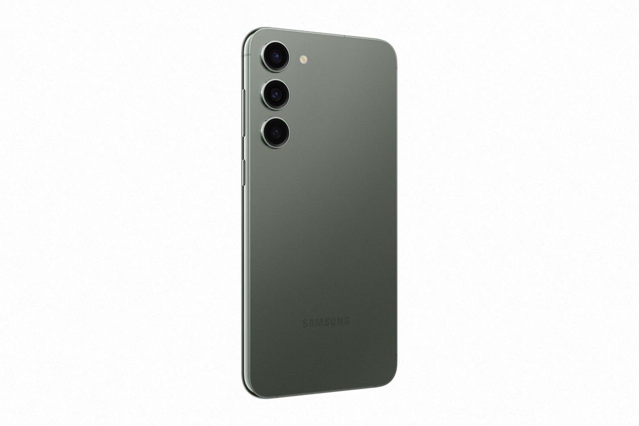 Official press images of the Galaxy S23 Plus, in Green, from the back