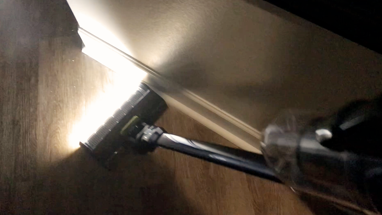 Bissell IconPet Turbo Cordless Stick Vacuum being tested in writer's home