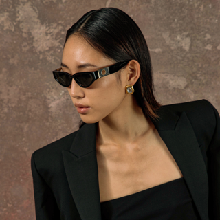 Tomie Cat Eye Sunglasses in Black