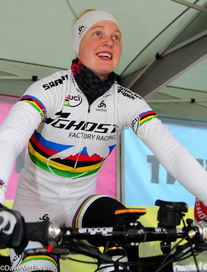 World Champion Alexandra Engen (Ghost Factory Racing) was all smiles before the event