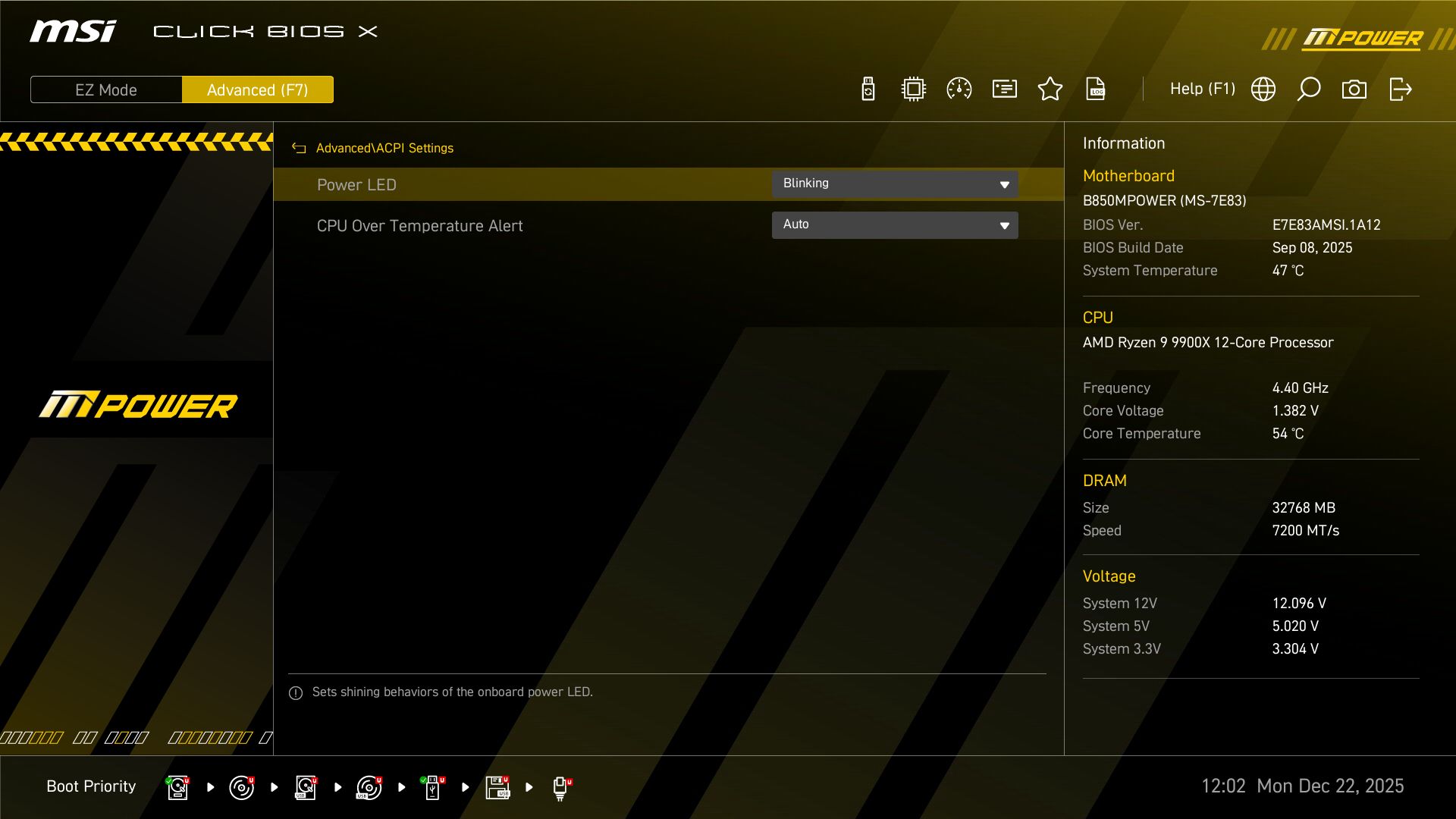 MSI B850 MPower - BIOS images