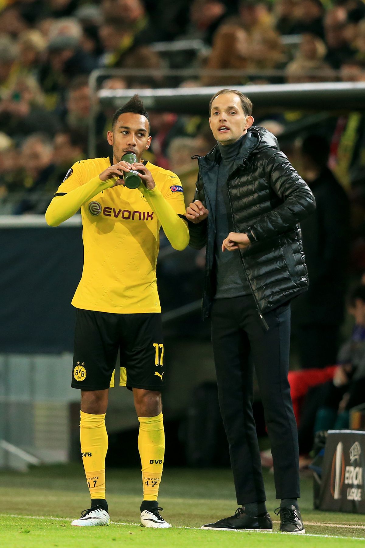 Thomas Tuchel and Pierre-Emerick Aubameyang File Photo