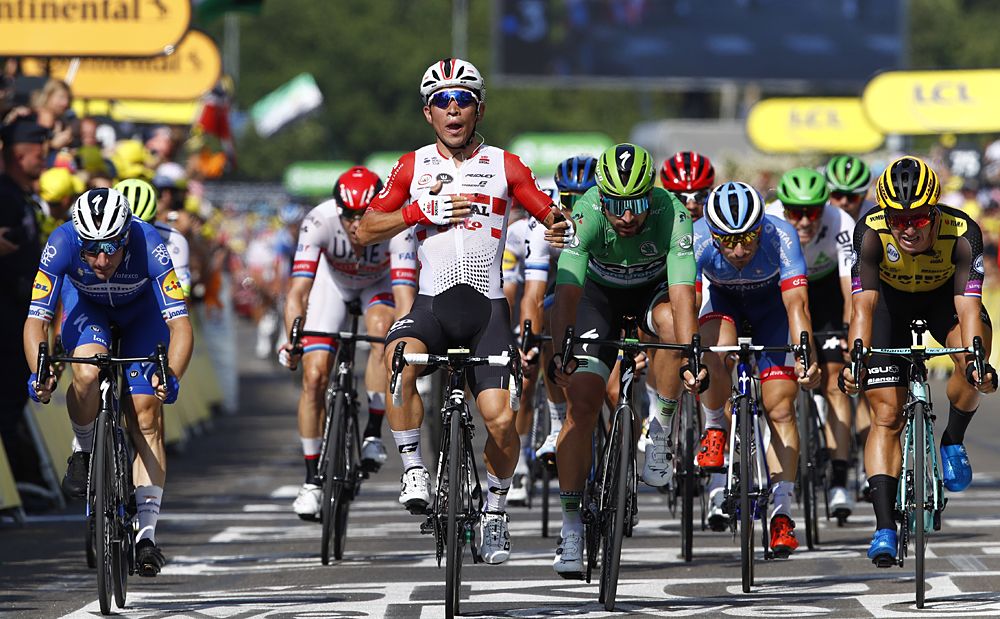 Caleb Ewan (Lotto Soudal) wins stage 16 at the Tour de France in Nimes