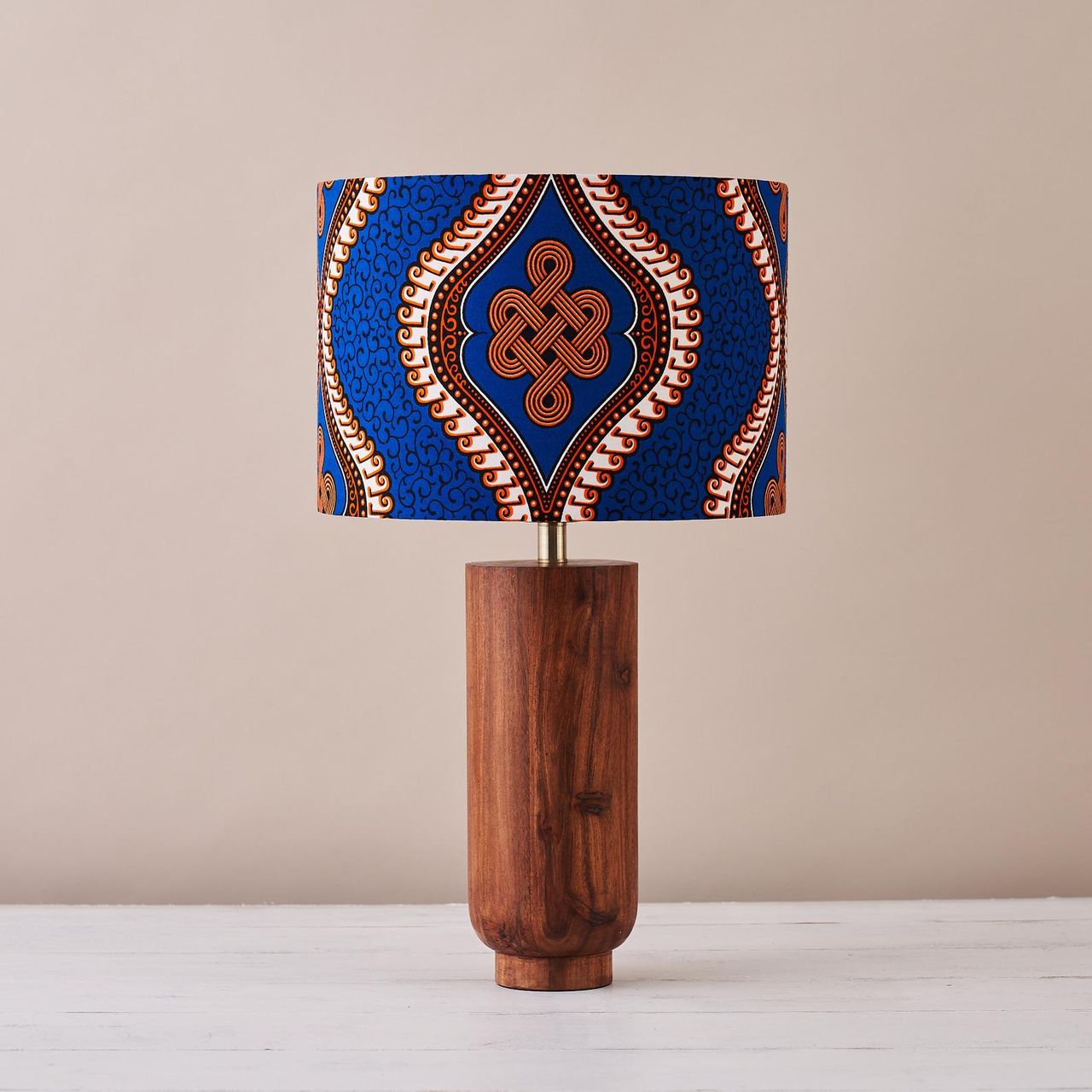 Bespoke Binny African wax print drum lampshade
