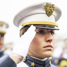 Woman in Military Uniform