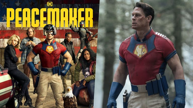 Peacemaker HBO Max poster / John Cena in Peacemaker finale