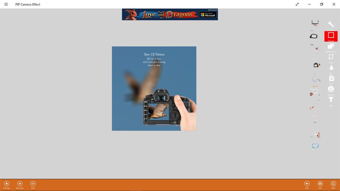 PIP Camera Effects, creative framing for your Windows photography ...
