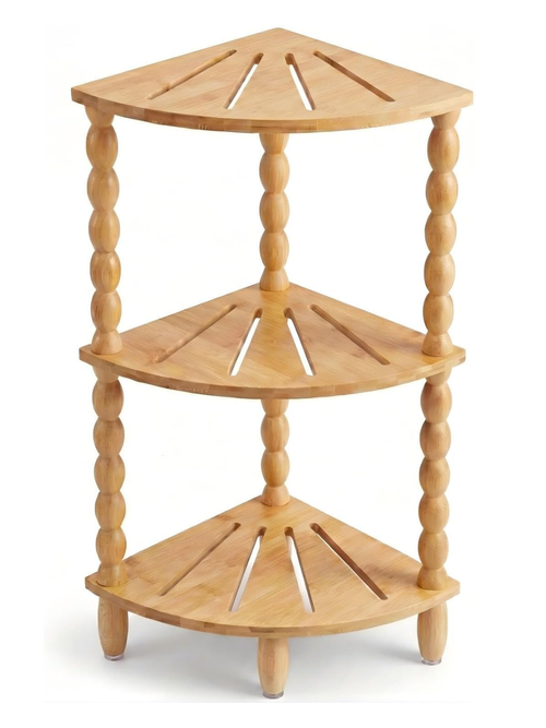 Bamboo Corner Shower Caddy Stand
