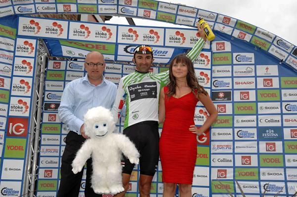 Kristian House (Rapha Condor) leads the mountains classification.
