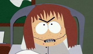 The angry sister, Shelly Marsh, on South Park