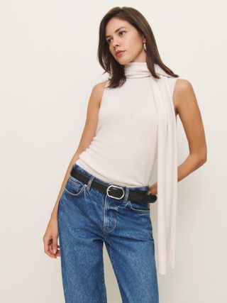 Elena cashmere scarf tank top