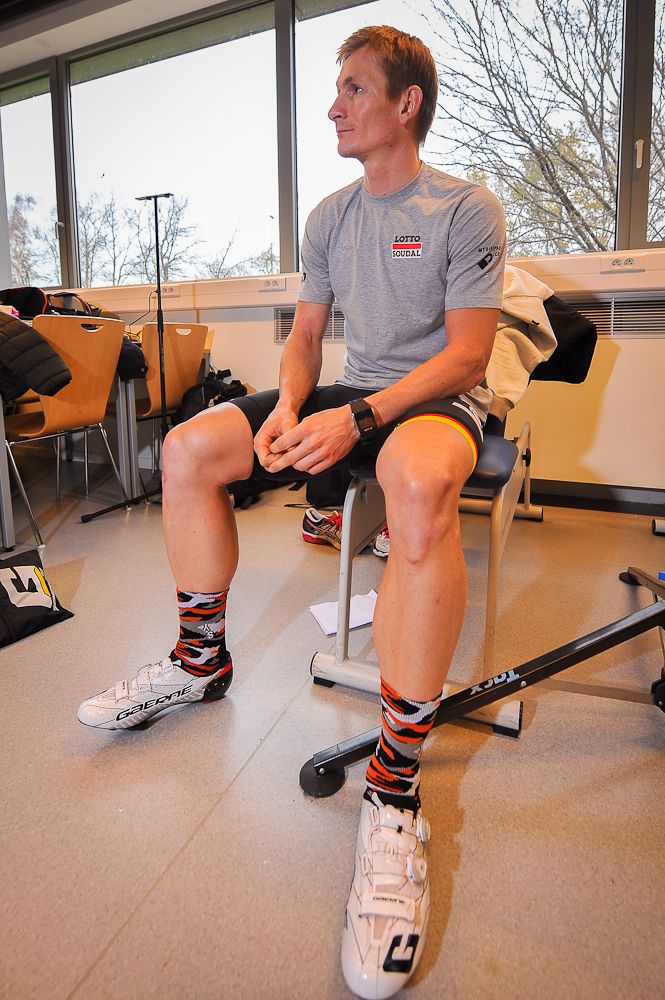 Andre Greipel waits for the next round of tests.