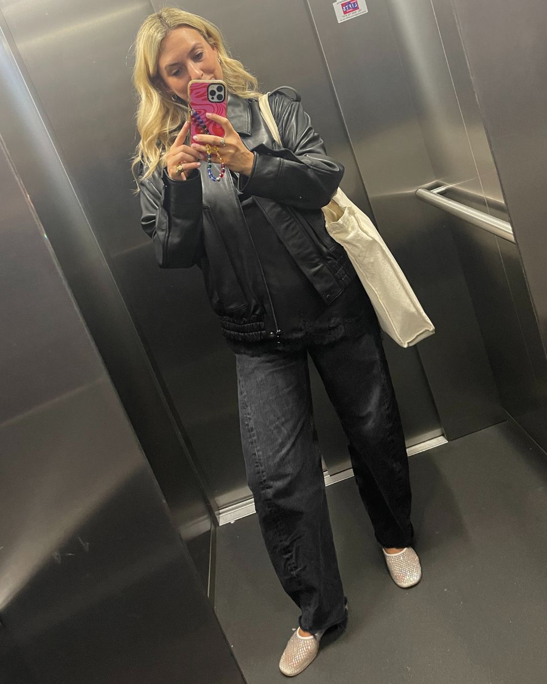 clementina jackson wears agolde luna jeans