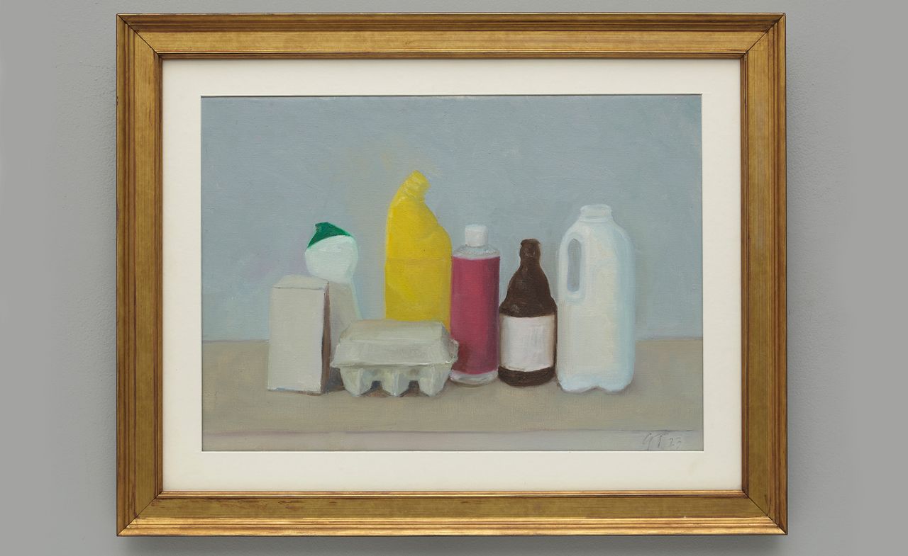 Gavin Turk’s still-life painting of groceries by Gavin Turk, from the London exhibition &#039;The Conspiracy of Blindness&#039; 