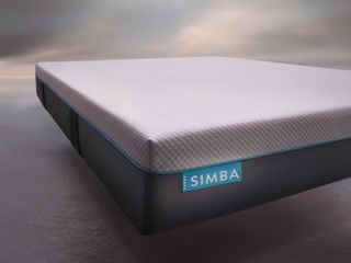 Simba Hybrid mattress on grey purple background