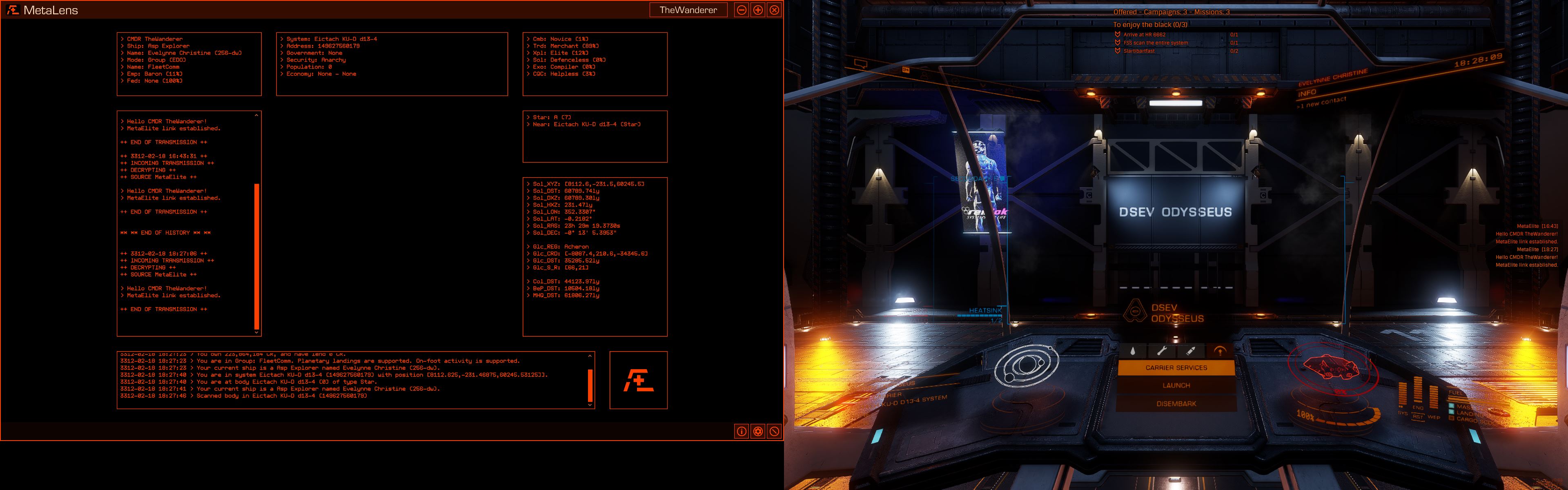 An example of the MetaElite interface.