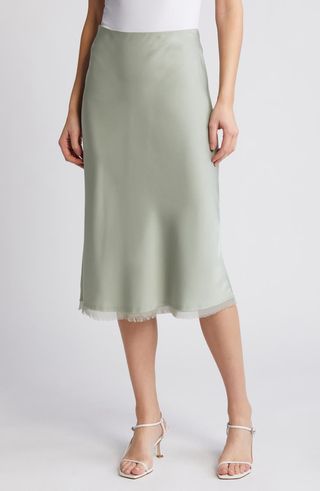 Kat Satin Midi Skirt