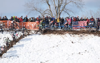 Heavy snow and ice made the Hartford course slippery for 2017 US Cyclo-cross National Championships