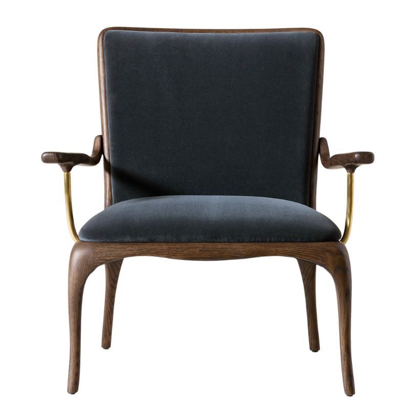 CB2, Colby Blue Faux Mohair Accent Chair