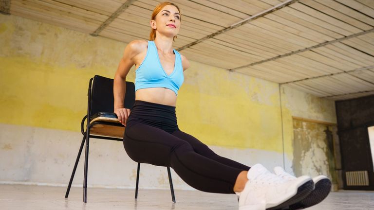 You Only Need This 25 Minute Chair Workout To Build Full-body Strength 