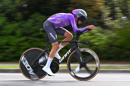 MASSA, ITALY - MAY 19: Ben O'Connor of Australia and Team Jayco AlUla competes during the 109th Giro d'Italia 2026, Stage 10 a 42km individual time trial stage from Viareggio to Massa / #UCIWT / on May 19, 2026 in Massa, Italy. (Photo by Tim de Waele/Getty Images)