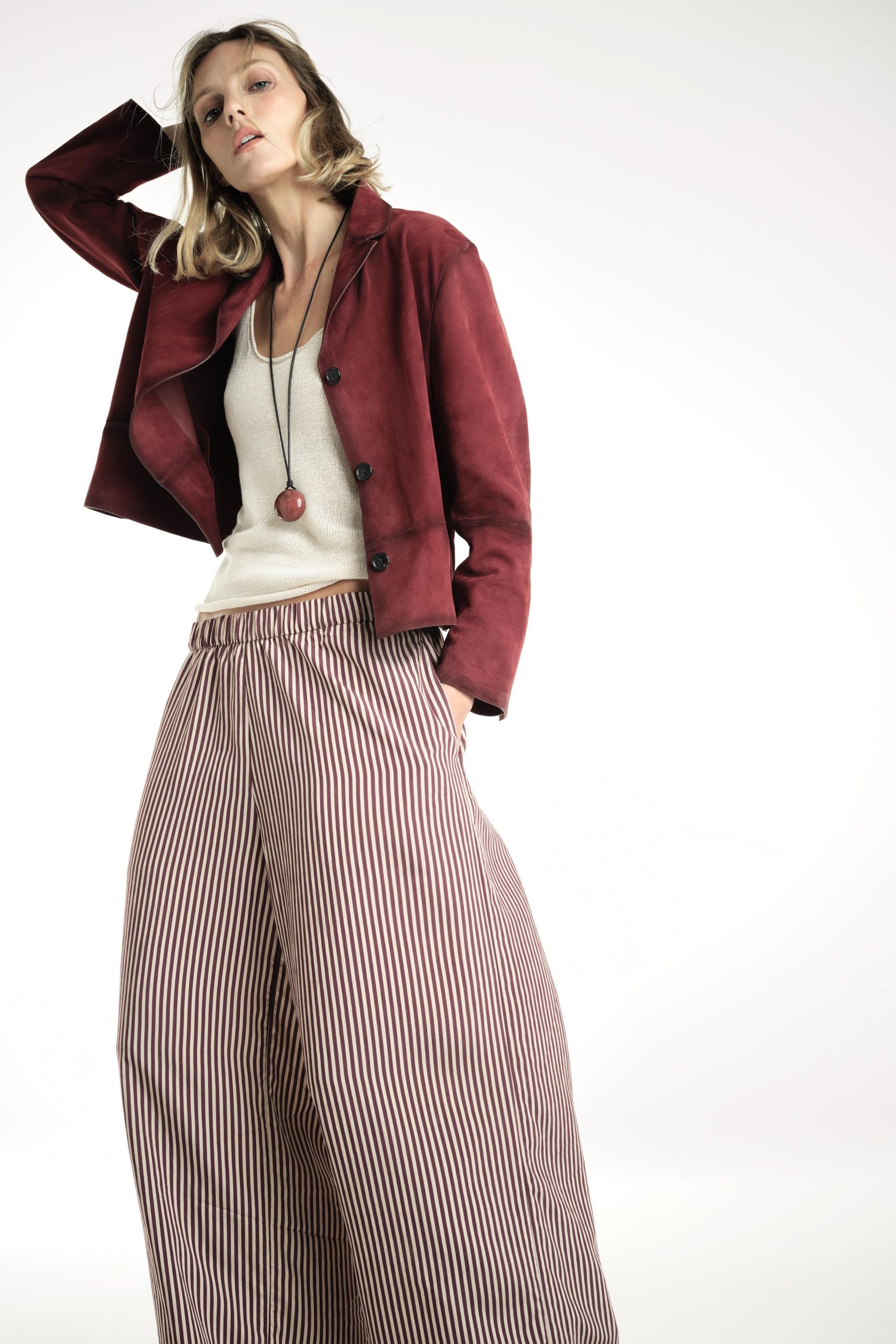 100% Suede Leather Blazer - Zw Collection Limited Edition