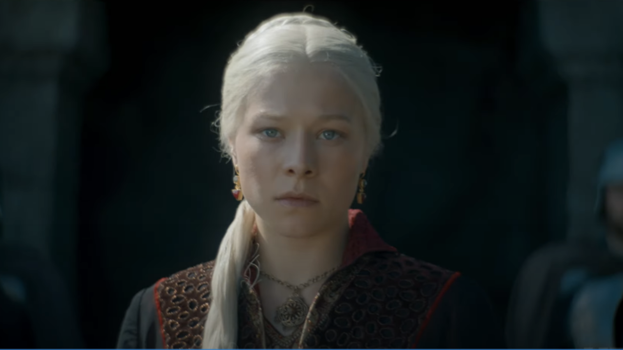 Screenshot of Princess Rhaenyra Targaryen from the trailer for “House of the Dragon”