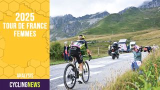 SAINT-FRANCOIS LONGCHAMP, FRANCE - AUGUST 02: Pauline Ferrand-Prevot of France and Team Visma | Lease a Bike competes during the 4th Tour de France Femmes 2025, Stage 8 a 111.9km stage from Chambery to Saint-Francois Longchamp - Col de la Madeleine 1986m / #UCIWWT / on August 02, 2025 in Saint-Francois Longchamp, France. (Photo by Szymon Gruchalski/Getty Images)