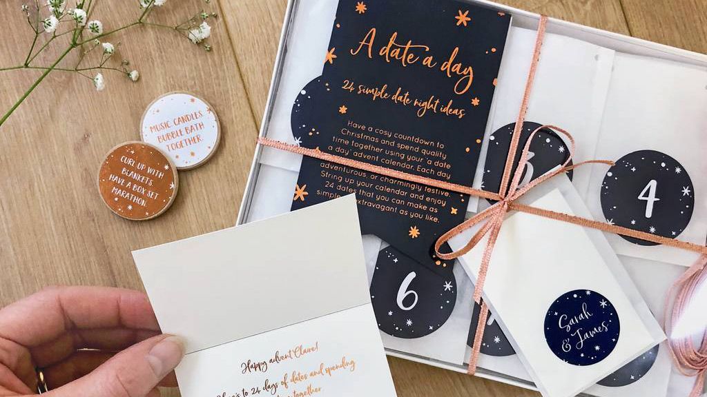 Clara and Macy Personalised A Date A Day Couples Advent Calendar