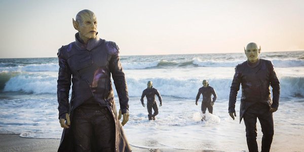 The skrulls in Captain Marvel Blu-ray release