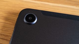 Close up of the camera on an Amazon Fire Max 11 tablet