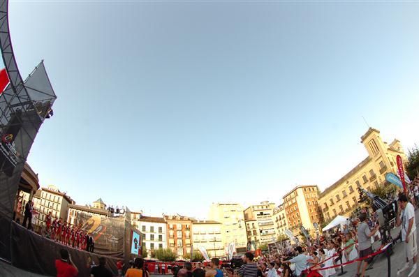 Riders and media gather ahead of the 2012 Vuelta a Espana