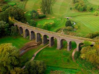 The interesting viaduct feature at Rugby Golf Club, which cuts through the centre of the course.