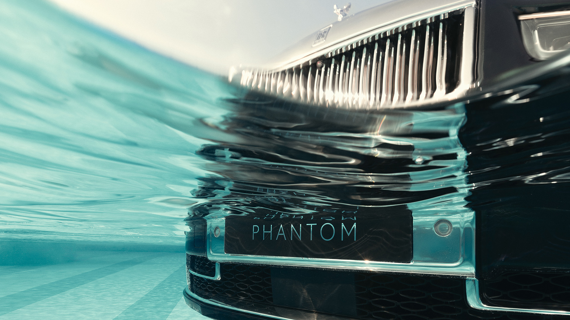 Rolls-Royce Phantom in a pool