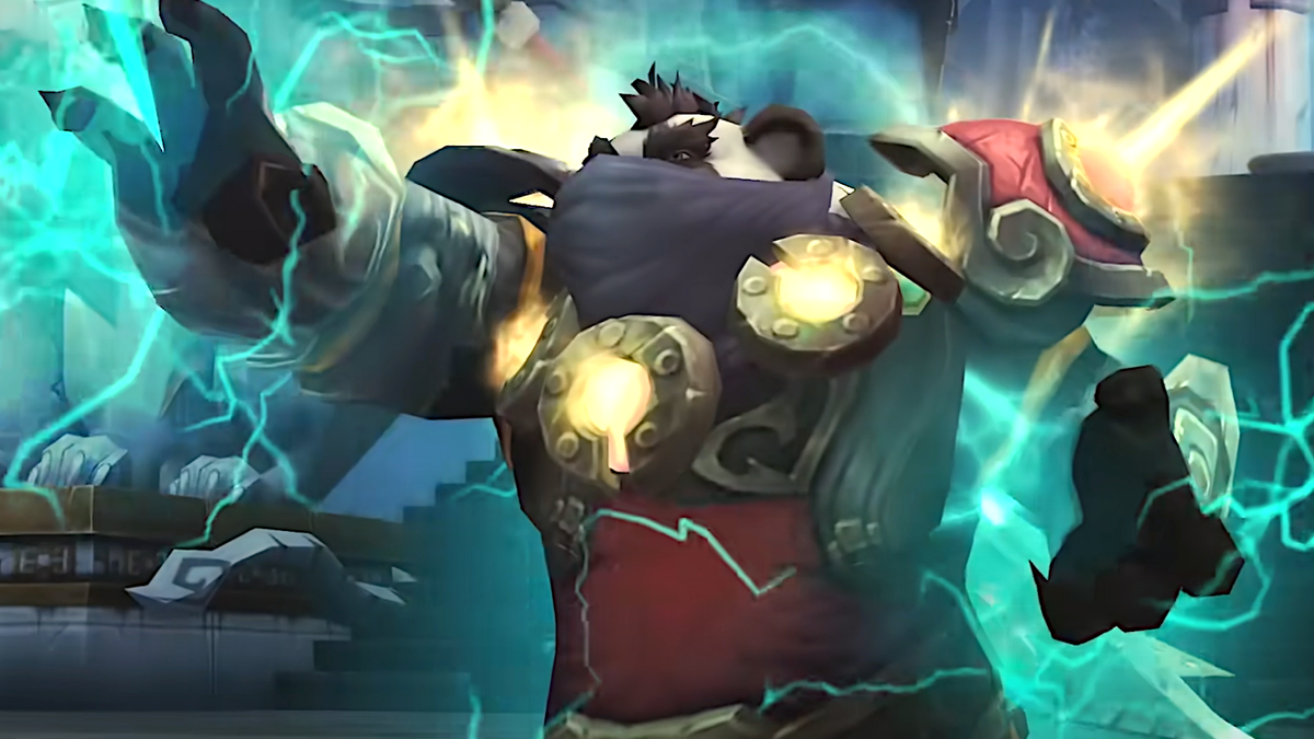 An image of a Pandaren holding jade lightning in Mists of Pandaria: Remix.