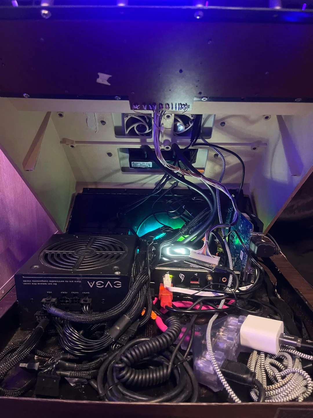 A custom gaming PC retrofitted inside a Commodore PET