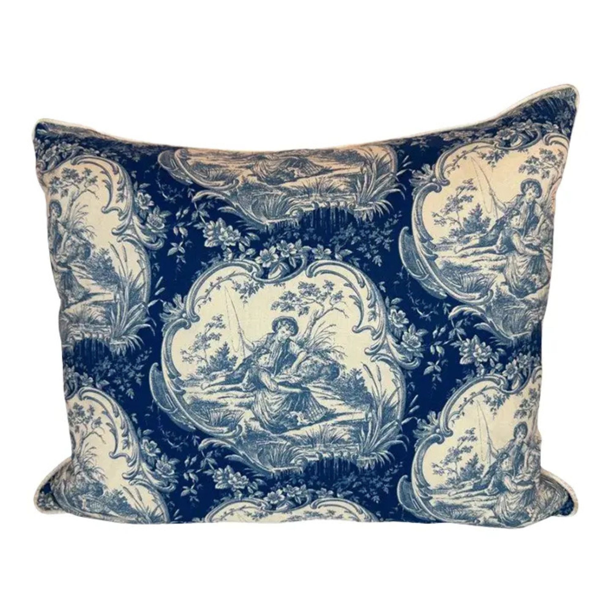 Blue & White French Toile Pillow