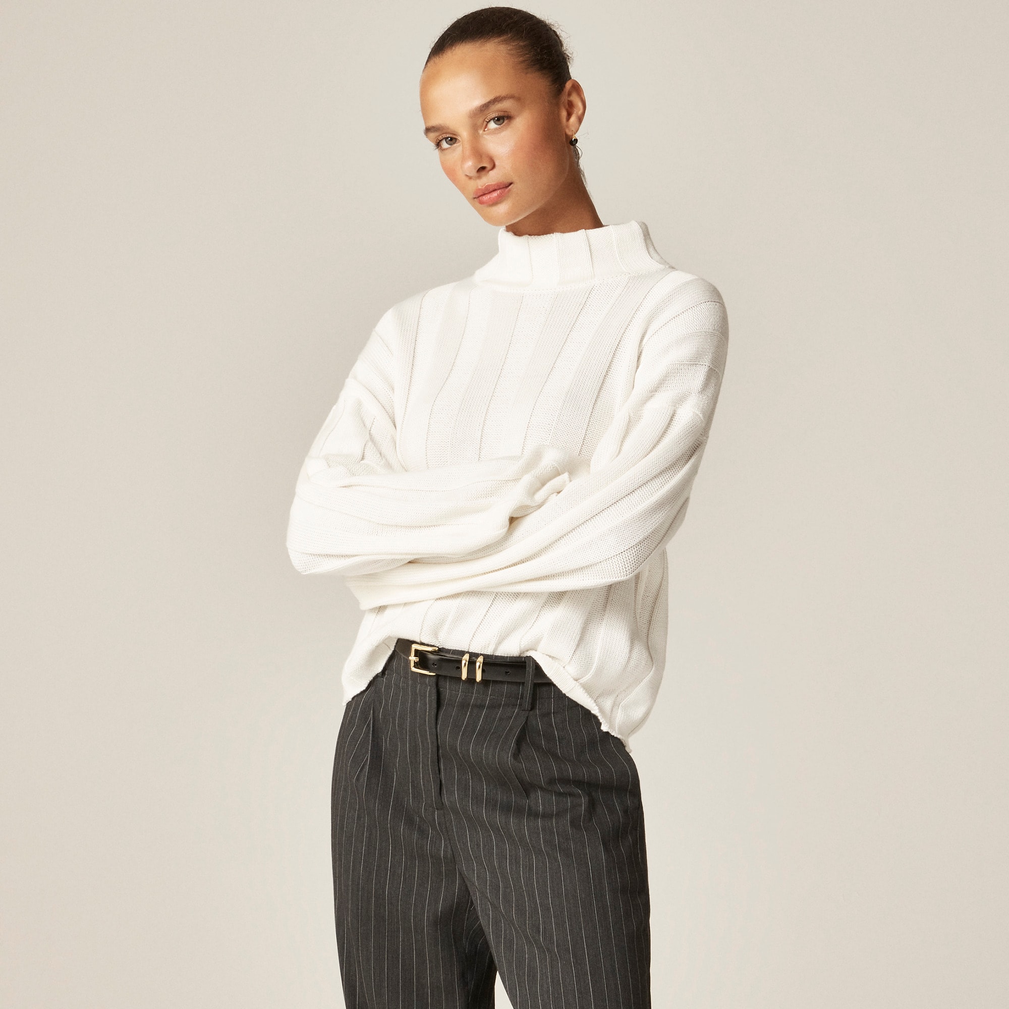 Ribbed Mockneck Sweater