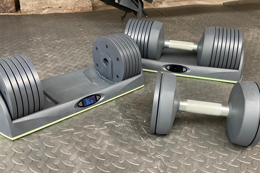 Juxjox adjustable dumbbells are tested by Live Science contributor Harry Bullmore