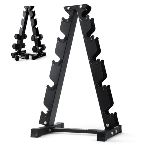 Physkcal 5-Tier Dumbbells Rack, Heavy Duty Gauge Steel, 350 Kg Load Bearing