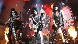 Kiss onstage