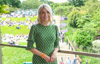 Holly Willoughby with Lanson Champagne at The Championships at Wimbledon on July 5, 2021 in London, England