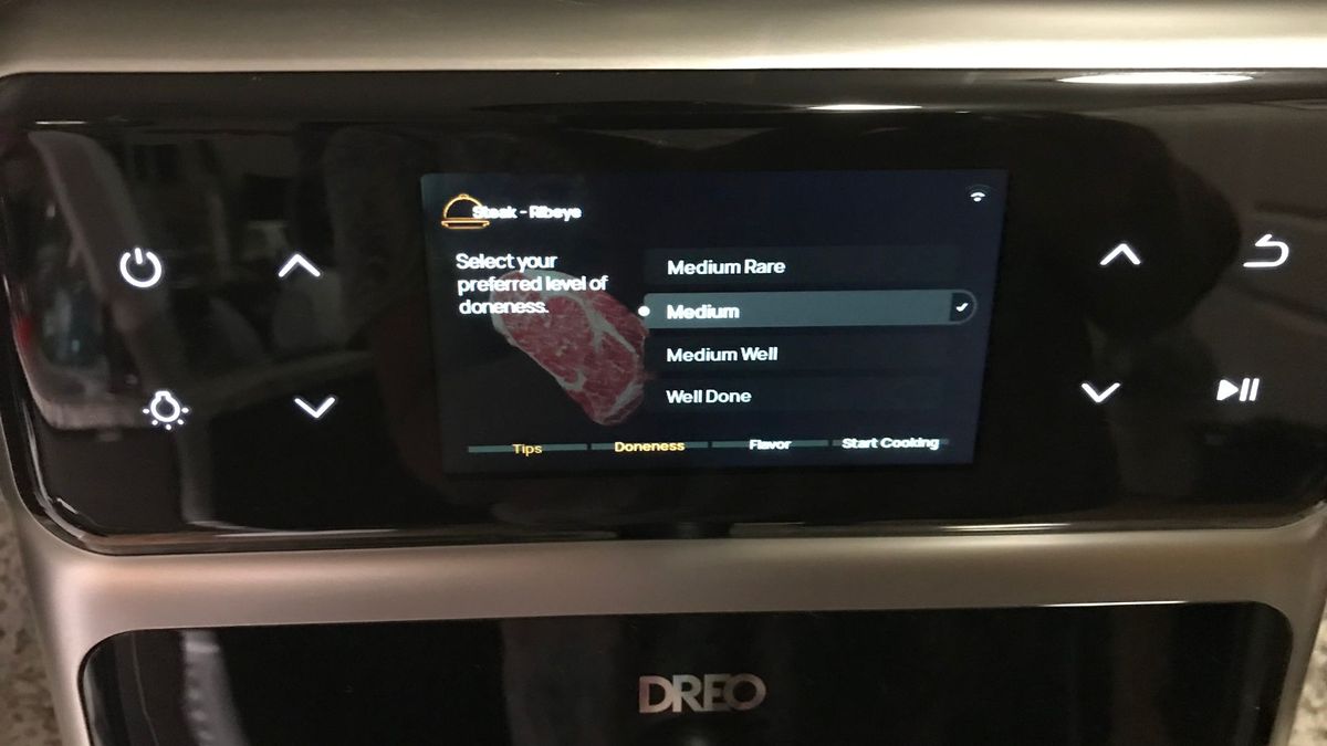 steak settings on the dreo chekmaker