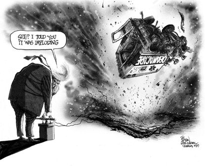 Editorial cartoon U.S. Trump Obamacare subsidies